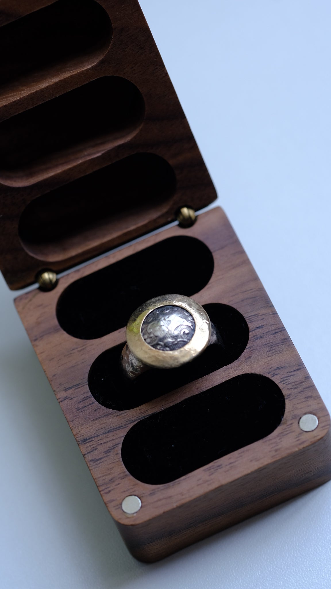 Sterling silver and 10k gold ring