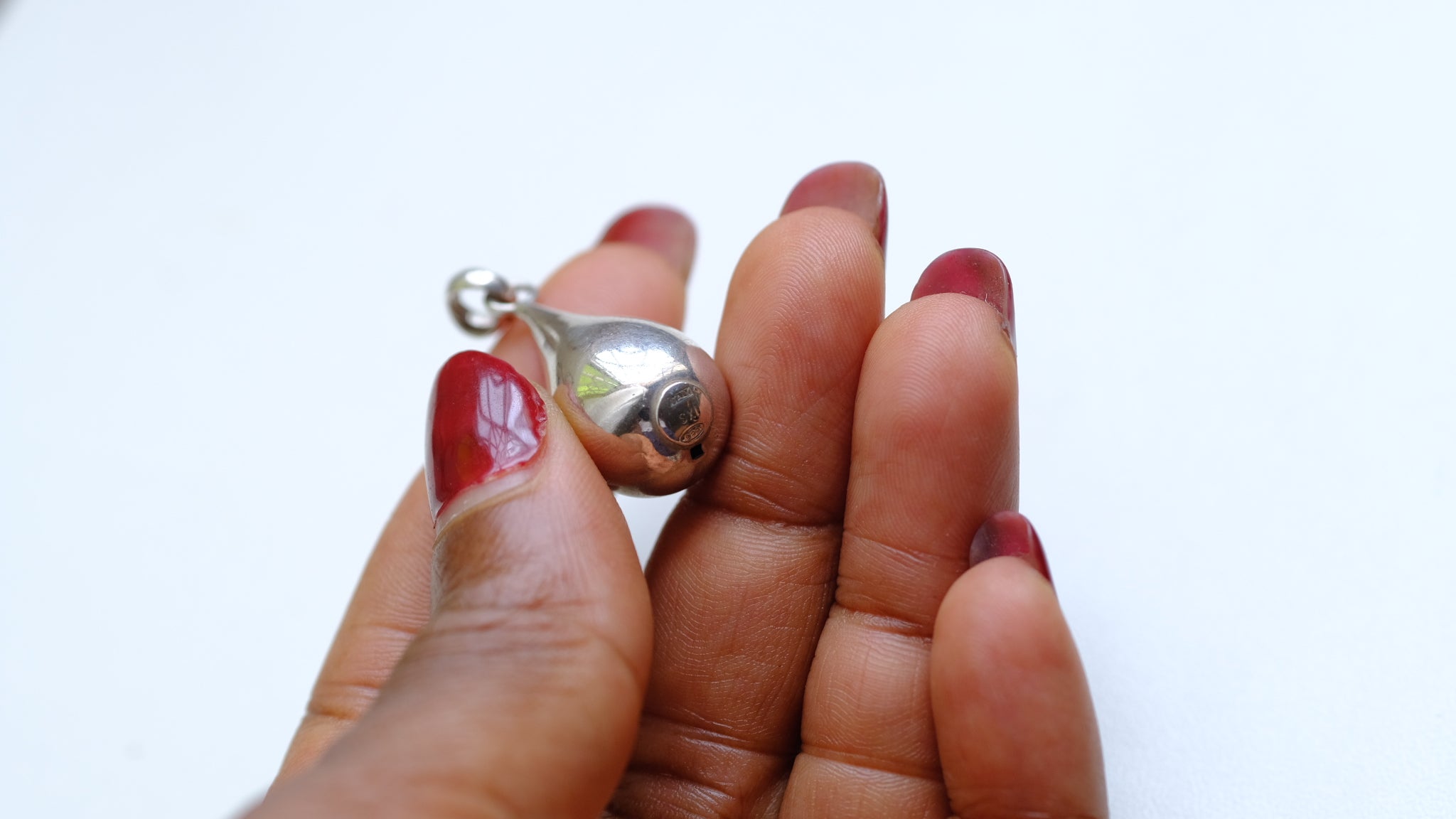 Sterling silver Tear drop pendant