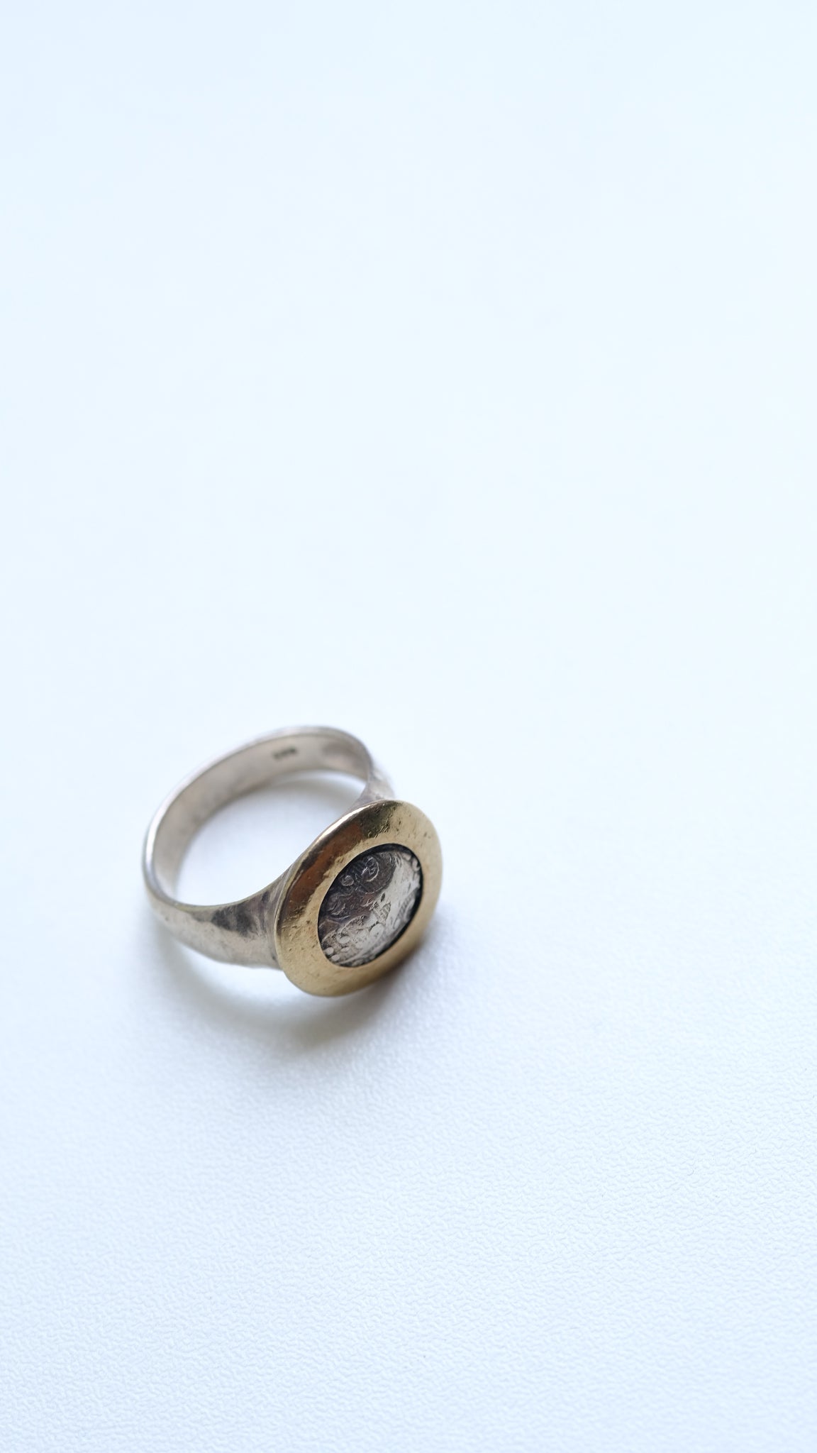 Sterling silver and 10k gold ring