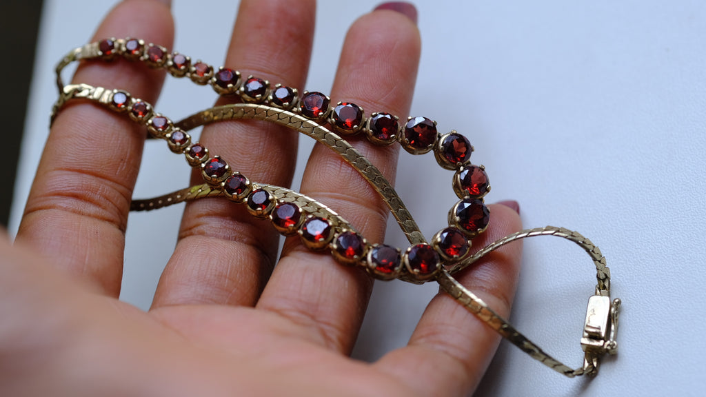 Vintage gold plated silver necklace