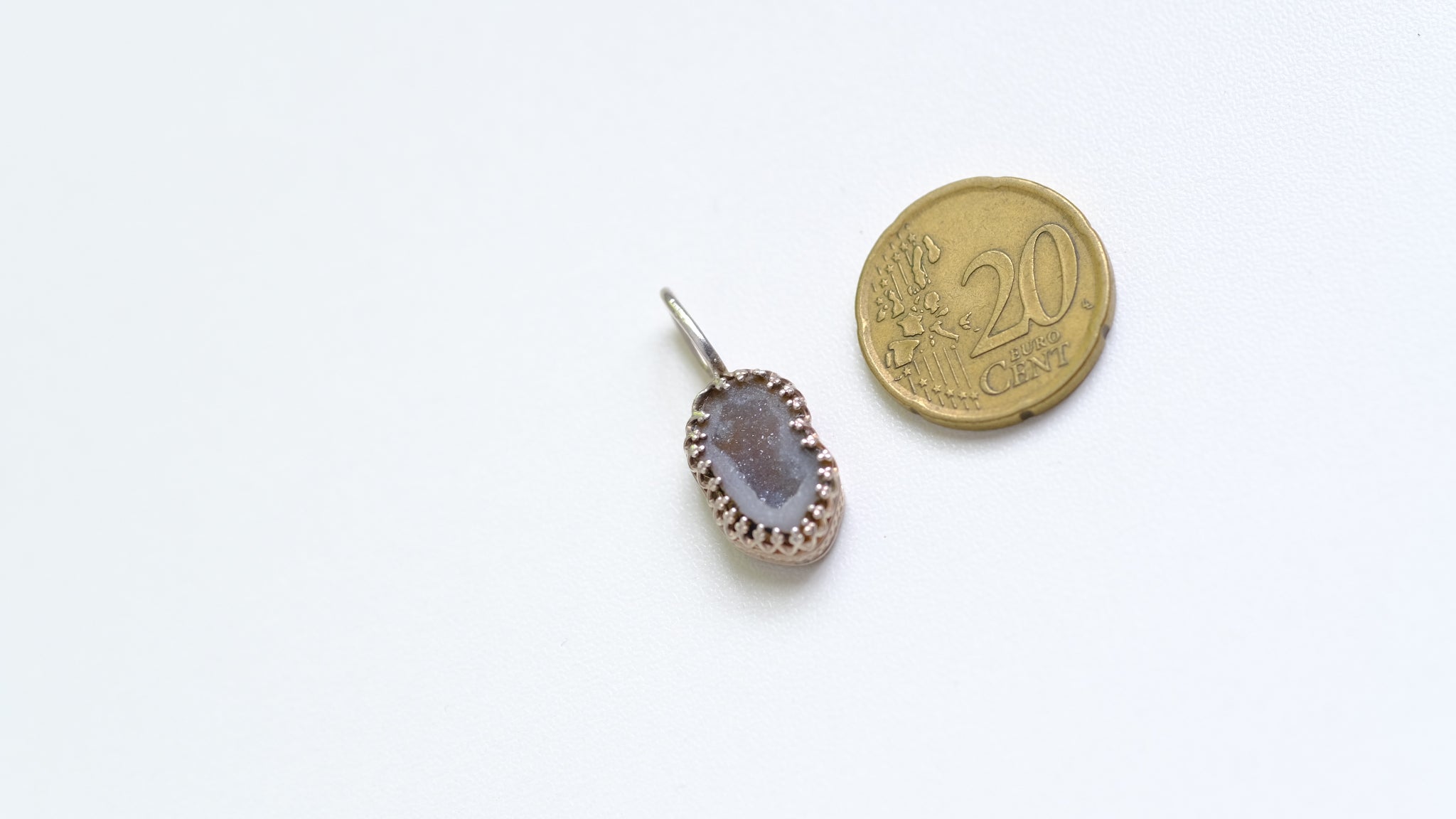 Sterling silver vintage crystal pendant