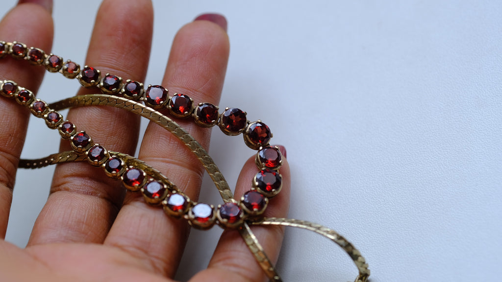 Vintage gold plated silver necklace