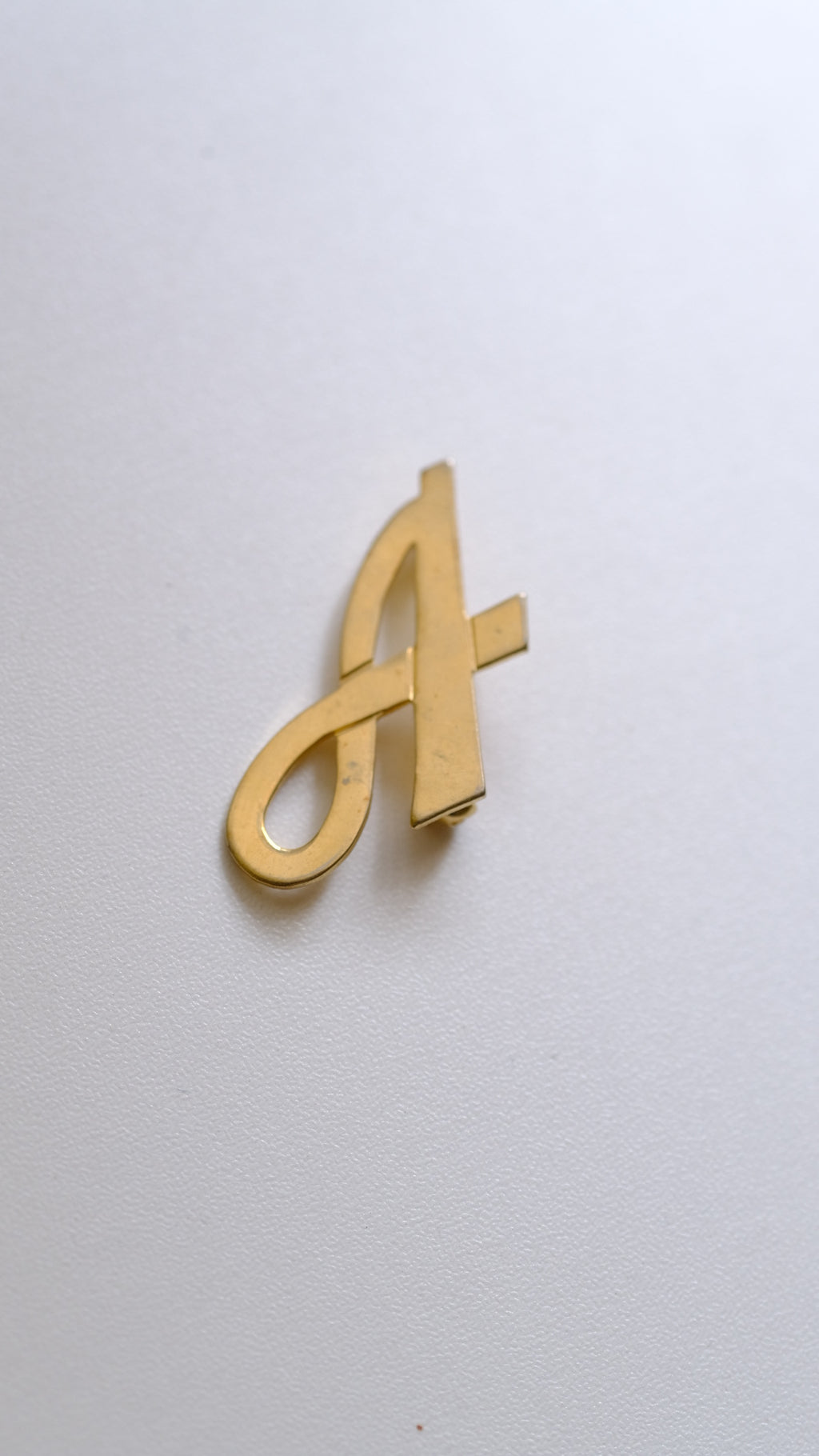 Vintage A Brooch