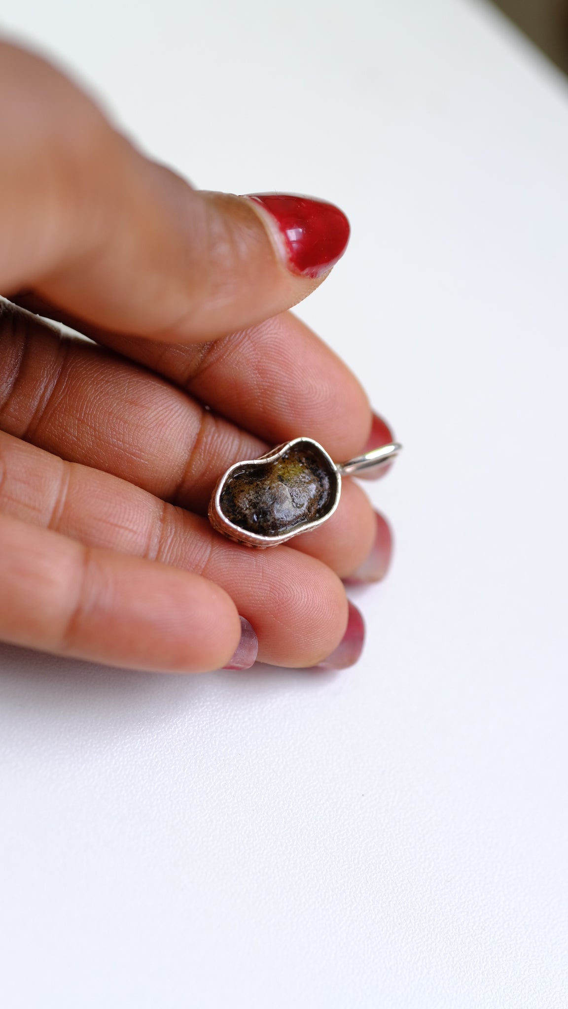 Sterling silver vintage crystal pendant