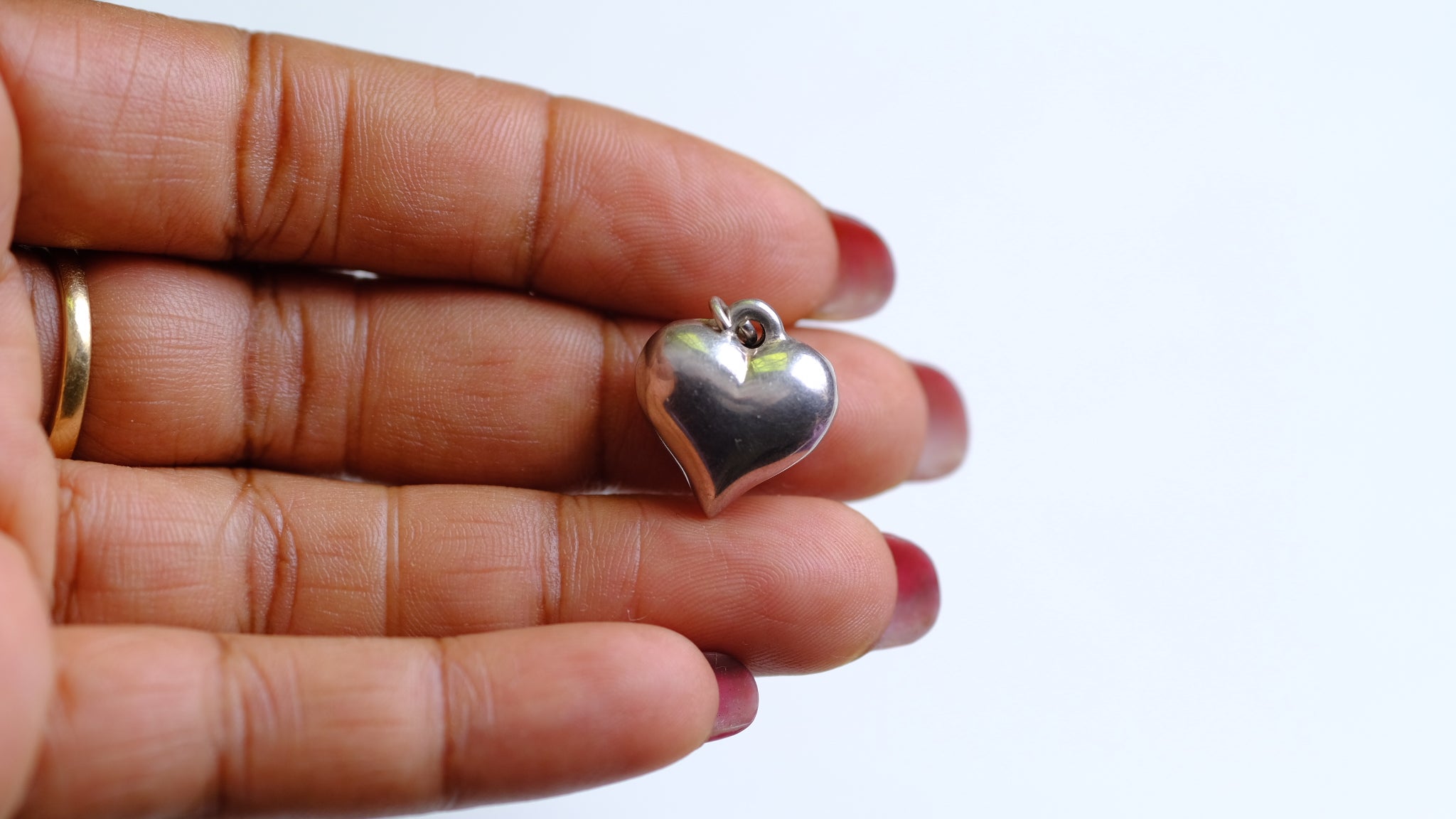 Sterling silver heart pendant