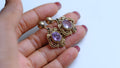 Vintage Amethyst screw back earrings