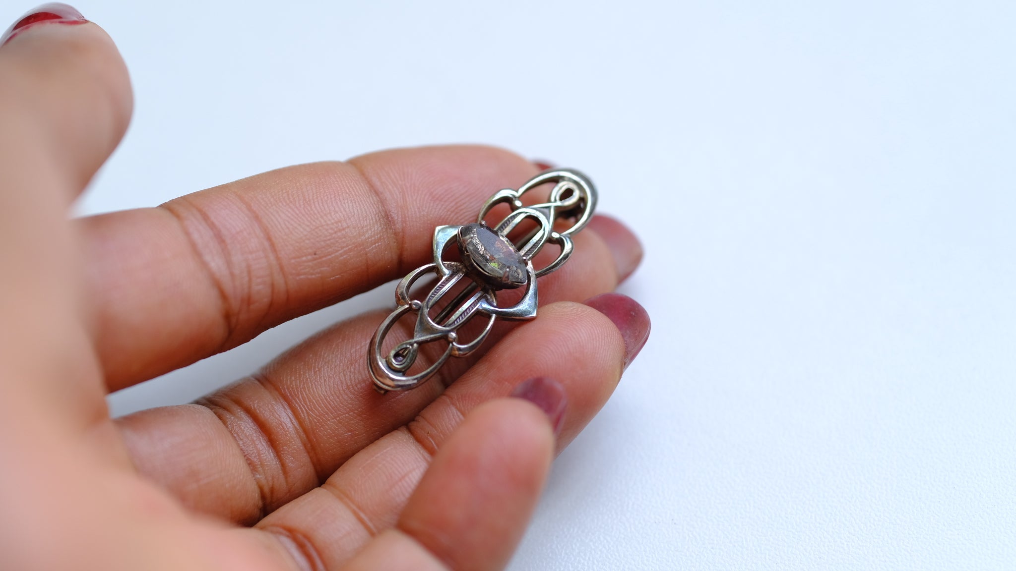 Sterling silver vintage brooch