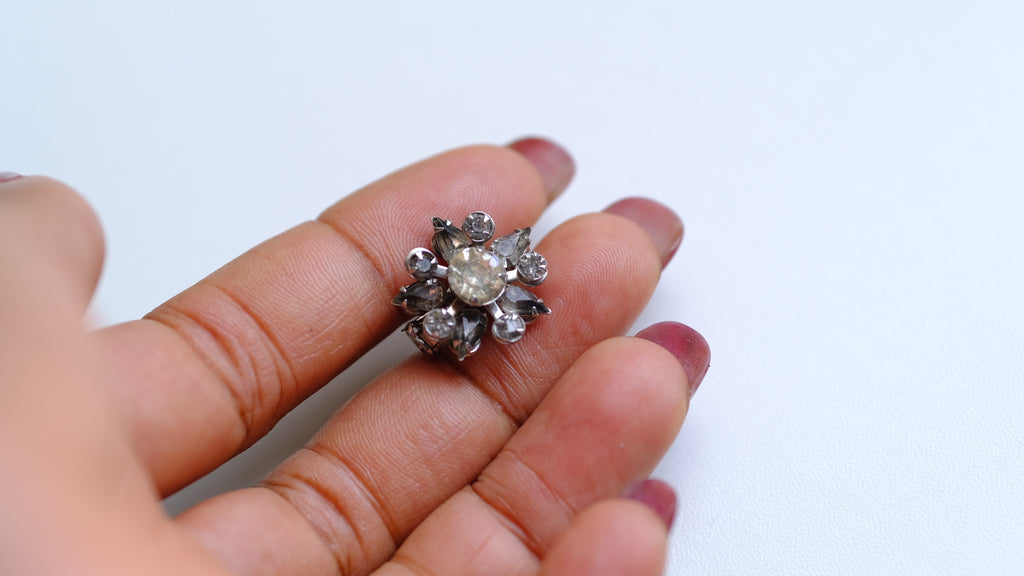 Vintage brooch with real stones