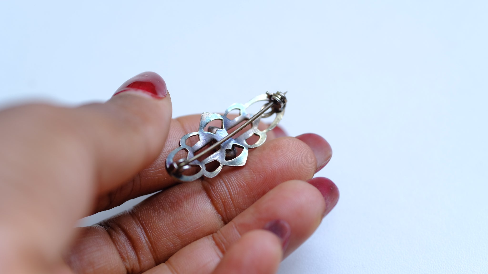 Sterling silver vintage brooch